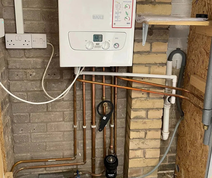 Baxi boiler installed with new copper pipework