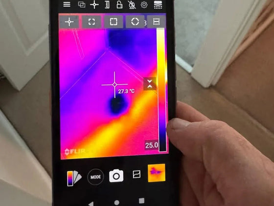 Thermal camera used to check for hidden pipework problems