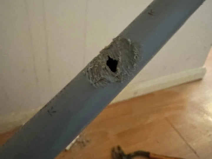 The leak found: a hole in a buried pipe located by Axio Gas